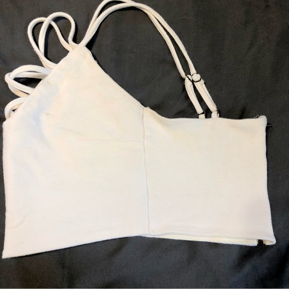 Forever 21 Cream Strappy Crop Top Bralette - Picture 7 of 15